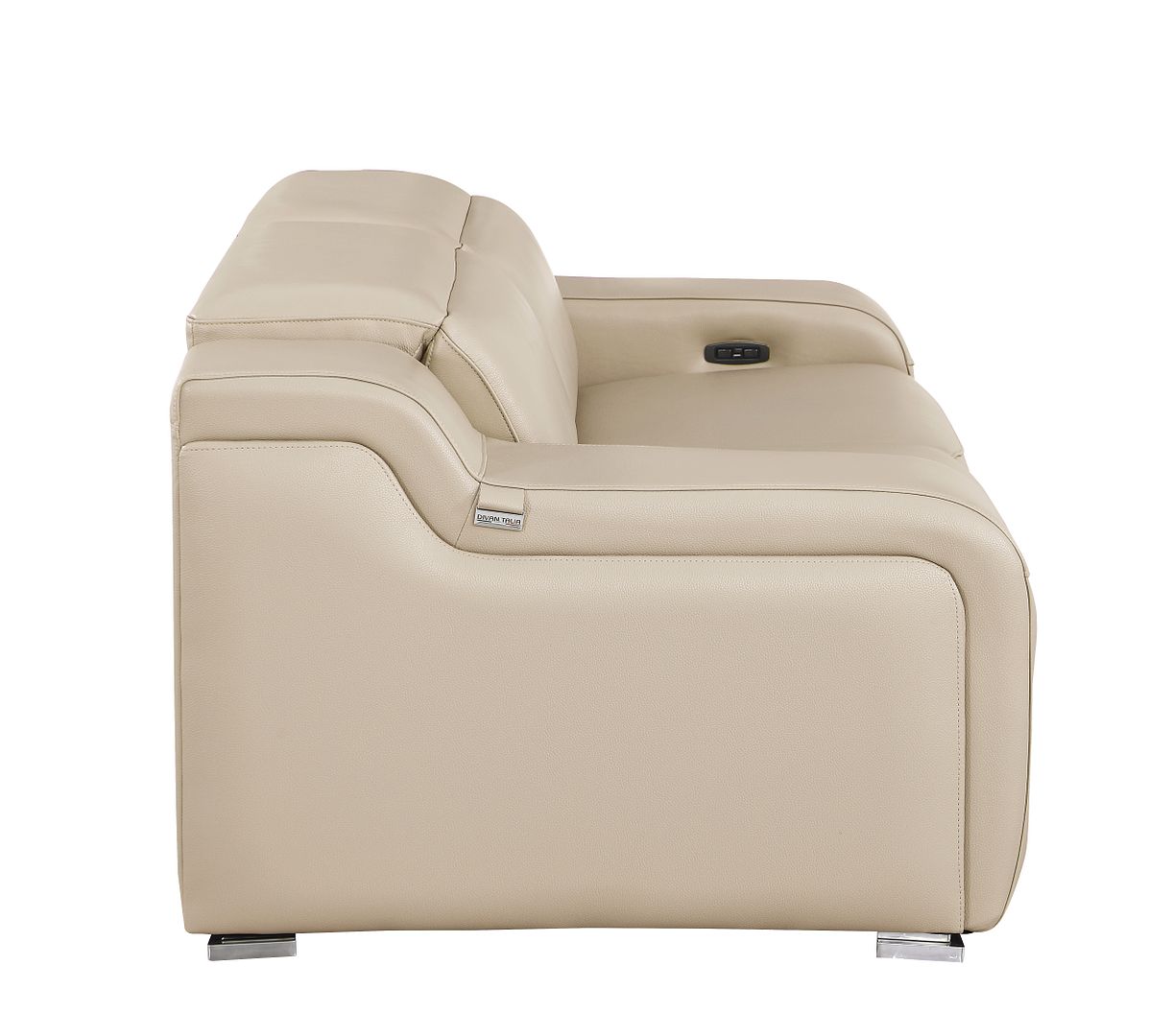 1116 Divanitalia 2-Piece Modular Power Reclining Loveseat in Top Grain Italian Leather with 2 Power Recliners & Power Headrests