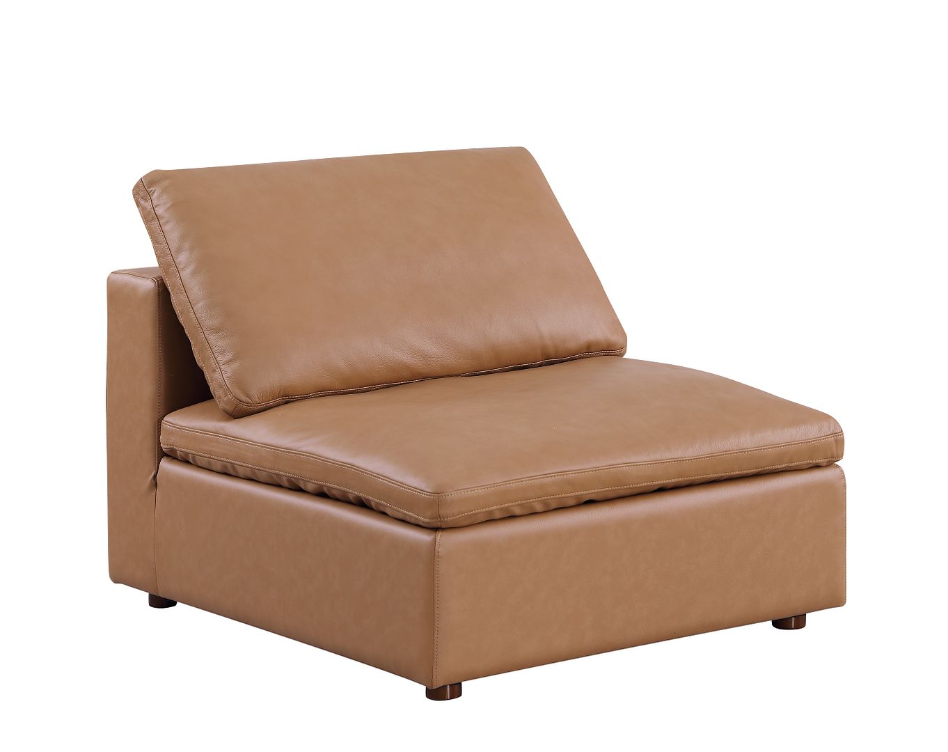 1100 Divanitalia 3-Piece Sofa Set with Ottoman - Top-grain Italian Leather