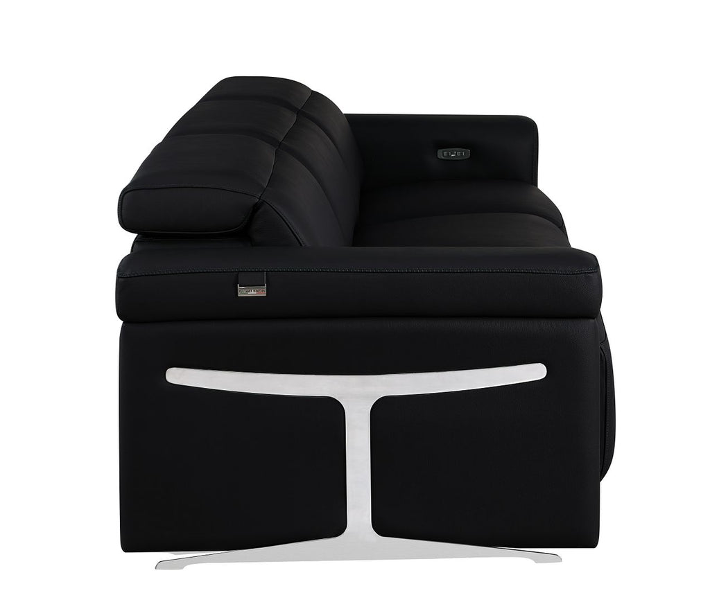 1126 Divanitalia 3-Piece Modular Power Reclining Sofa in Top Grain Italian Leather with 3 Power Recliners & Power Headrests