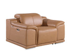 9762 Divanitalia 6-Piece Modular Power Reclining Sofa, Loveseat and Chair Set with 6 Power Recliners in Top Grain Italian Leather - Cognac - SKU 9762-COGNAC-6.6-HT-3PC - view 9