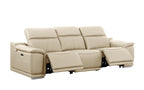 9762 Divanitalia 3-Piece Modular Power Reclining Sofa with 2 Power Recliners in Top Grain Italian Leather