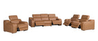 1116 Divanitalia 7-Piece Modular Power Reclining Sofa, Loveseat & Chair Set in Top Grain Italian Leather with 5 Power Recliners & Power Headrests - Cognac - SKU 1116-COGNAC-7.5-HT-3PC - view 4