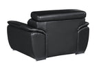 4571 Modern Genuine Leather Chair - Black - SKU 4571-CH-BLACK - view 3