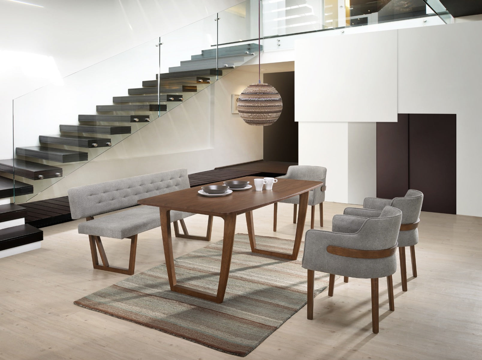 Jordan Modern Walnut Dining Table