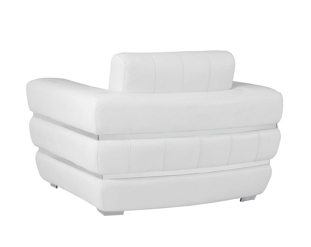 904 Divanitalia Chair in Top-grain Italian Leather - White - SKU 904-CH-WHITE - view 3