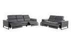 1246 Divanitalia Modular Power Dual Reclining Sofa and Loveseat Set with Power Headrests - Top Grain Italian Leather - Dark Grey - SKU 1246-DK-GREY-5.4-HT-2PC - view 4