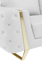 1050 Divanitalia 2-Piece Sofa Set in Top-grain Italian Leather - White - SKU 1050-WHITE-3PC - view 13