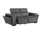 1224 Divanitalia 2-Piece Modular Power Reclining Loveseat in Top Grain Italian Leather with 2 Power Recliners & Power Headrests