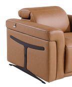1126 Divanitalia Top Grain Italian Leather Power Reclining Chair with Power Headrests - Cognac - SKU 1126-COGNAC-CH - view 8