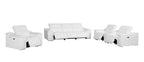 9762 Divanitalia 7-Piece Modular Power Reclining Sofa, Loveseat and Chair Set with 6 Power Recliners in Top Grain Italian Leather - White - SKU 9762-WHITE-7.6-HT-3PC - view 4