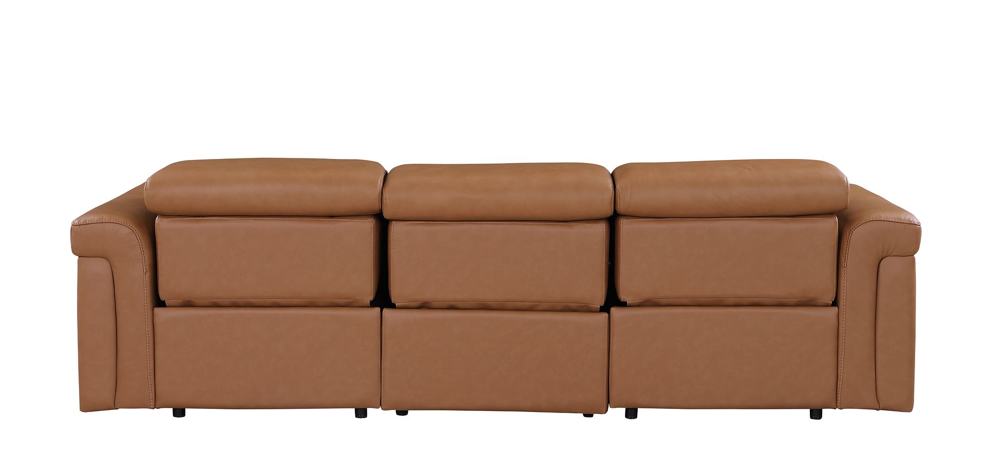 1126 Divanitalia 3-Piece Modular Power Reclining Sofa in Top Grain Italian Leather with 3 Power Recliners & Power Headrests
