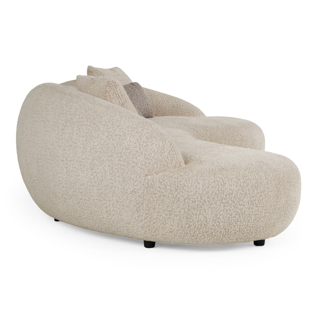 Delvan - Contemporary Beige Fabric Right Facing Chaise Sectional Sofa