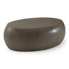 Denny - Modern Grey Concrete Oval Coffee Table