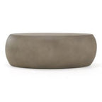 Denny - Modern Grey Fiberform Oval Coffee Table