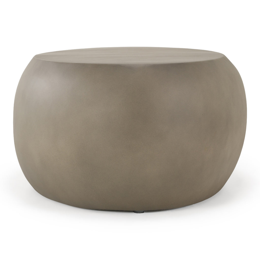 Denny - Modern Grey Fiberform Oval Coffee Table