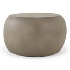 Denny - Modern Grey Fiberform Oval Coffee Table