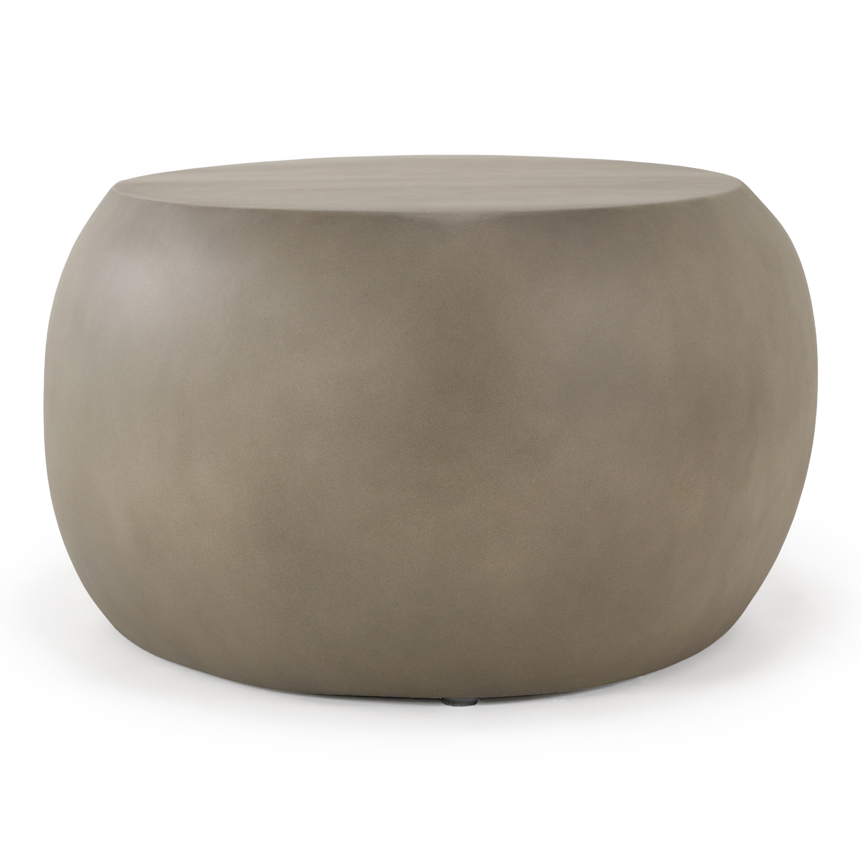 Denny - Modern Grey Fiberform Oval Coffee Table