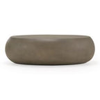 Denny - Modern Grey Fiberform Large Oval Coffee Table