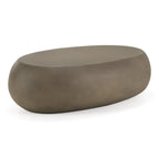 Denny - Modern Grey Fiberform Large Oval Coffee Table