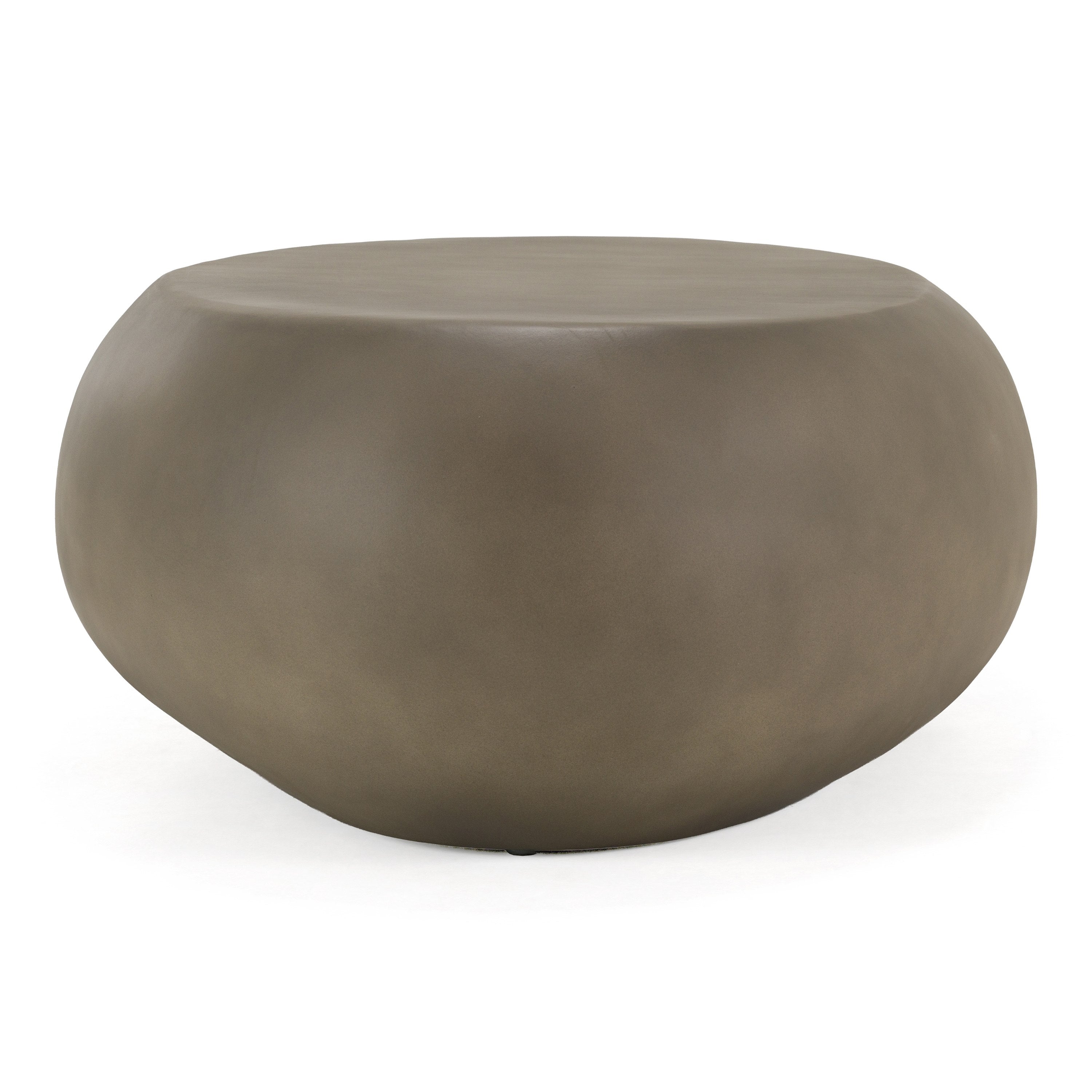Denny - Modern Grey Fiberform Large Oval Coffee Table