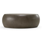 Denny - Modern Grey Concrete Oval Coffee Table