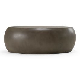 Denny - Modern Grey Concrete Oval Coffee Table
