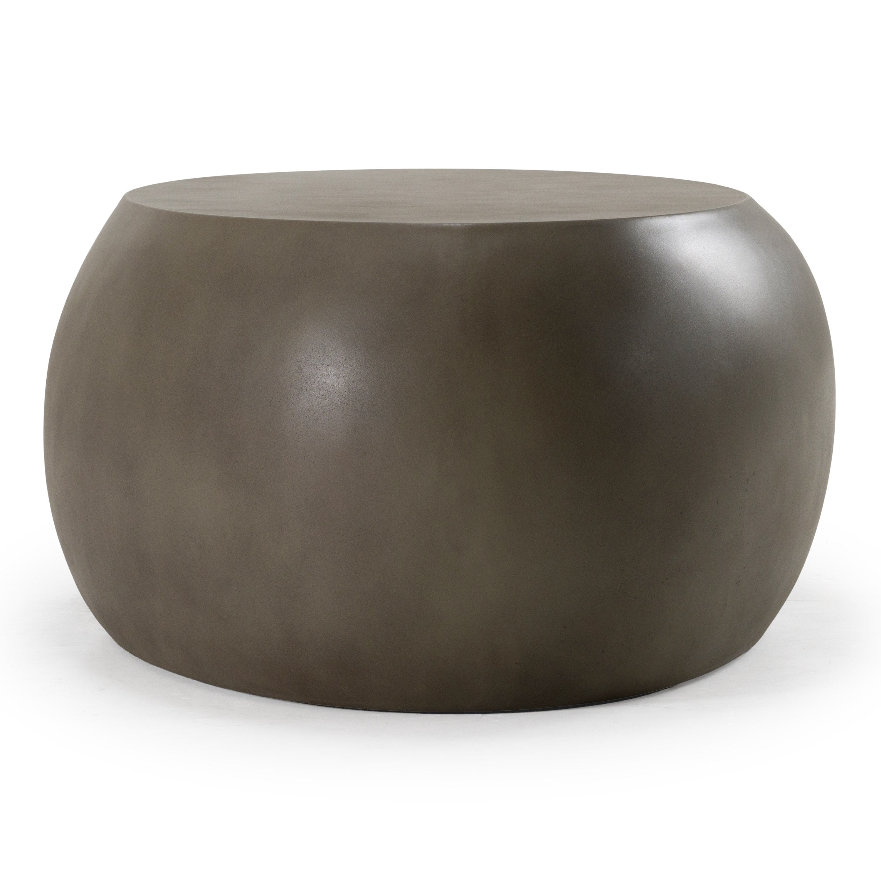 Denny - Modern Grey Concrete Oval Coffee Table