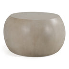 Denny - Modern Beige Concrete Oval Coffee Table