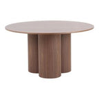 Depew - Mid-Century Modern Walnut Round Dining Table