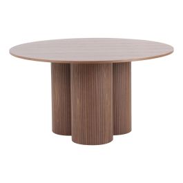 Depew - Mid-Century Modern Walnut Round Dining Table
