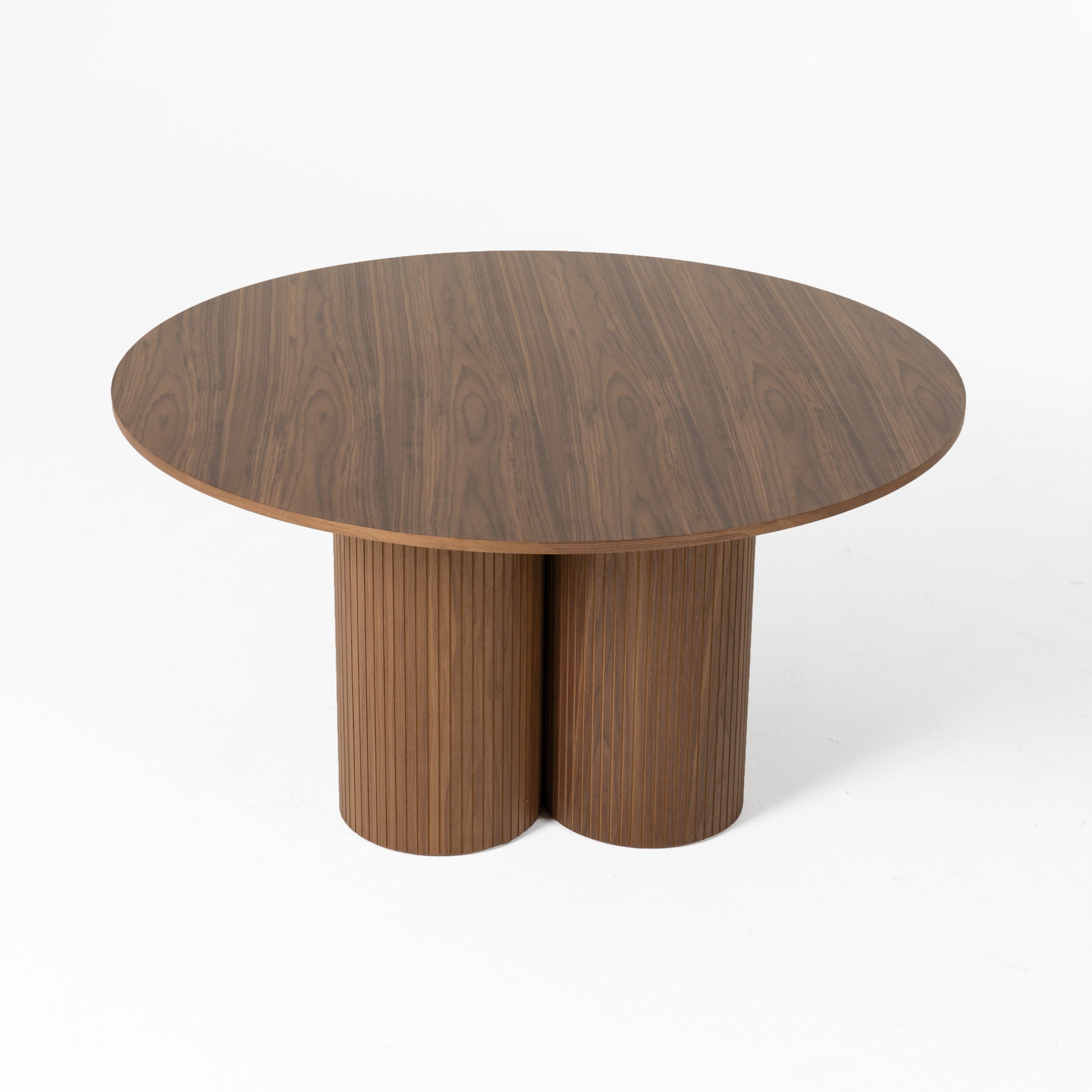 Depew - Mid-Century Modern Walnut Round Dining Table