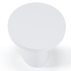 Desoto - Modern White Concrete Round End Table