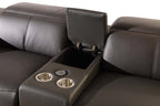 DivaniItalia 9762 Dark Grey 12-Piece Italian Leather Sectional (4 Power Recliners)