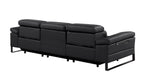 1246 Divanitalia Modular Power Dual Reclining Sofa with Power Reclining Headrests - Top Grain Italian Leather - Black - SKU 1246-BLACK-3.2-S-HT - view 6