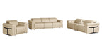1126 Divanitalia 7-Piece Modular Power Reclining Sofa, Loveseat & Chair Set in Top Grain Italian Leather with 6 Power Recliners & Power Headrests - Beige - SKU 1126-BEIGE-7.6-HT-3PC - view 3