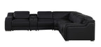 1116 Divanitalia 6-Piece L-Shaped Sectional Sofa in Top Grain Italian Leather with 3 Power Recliners & Power Headrests - Black - SKU 1116-BLACK-6PC-3PWR-SECTIONAL- GROUP - view 5