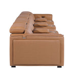 1224 Divanitalia 7-Piece Modular Power Reclining Sofa in Top Grain Italian Leather with 4 Power Recliners & Power Headrests