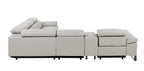 1246 Divanitalia 6-Piece L-Shaped Modular Power Reclining Sectional Sofa with 3 Power Recliners and Power Headrests - Top Grain Italian Leather - Light Grey - SKU 1246-LT-GREY-6PC-3PWR-SECTIONAL - view 6