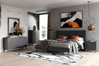 Diana - Eastern King Modern Grey Ash Bed - Eastern King Modern Grey Ash Bed