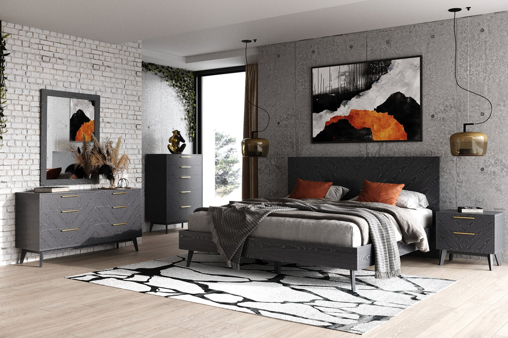 Diana - Modern Grey Ash Mirror
