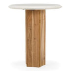 Dillinger - Modern White Marble + Mango Wood End Table