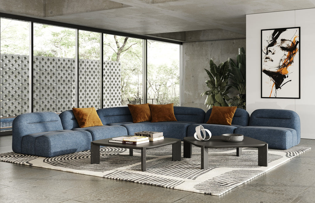 Noah - Modern Dark Brown Square Coffee Table