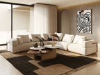 Simone - Modern Off-White Fabric Sectional Sofa