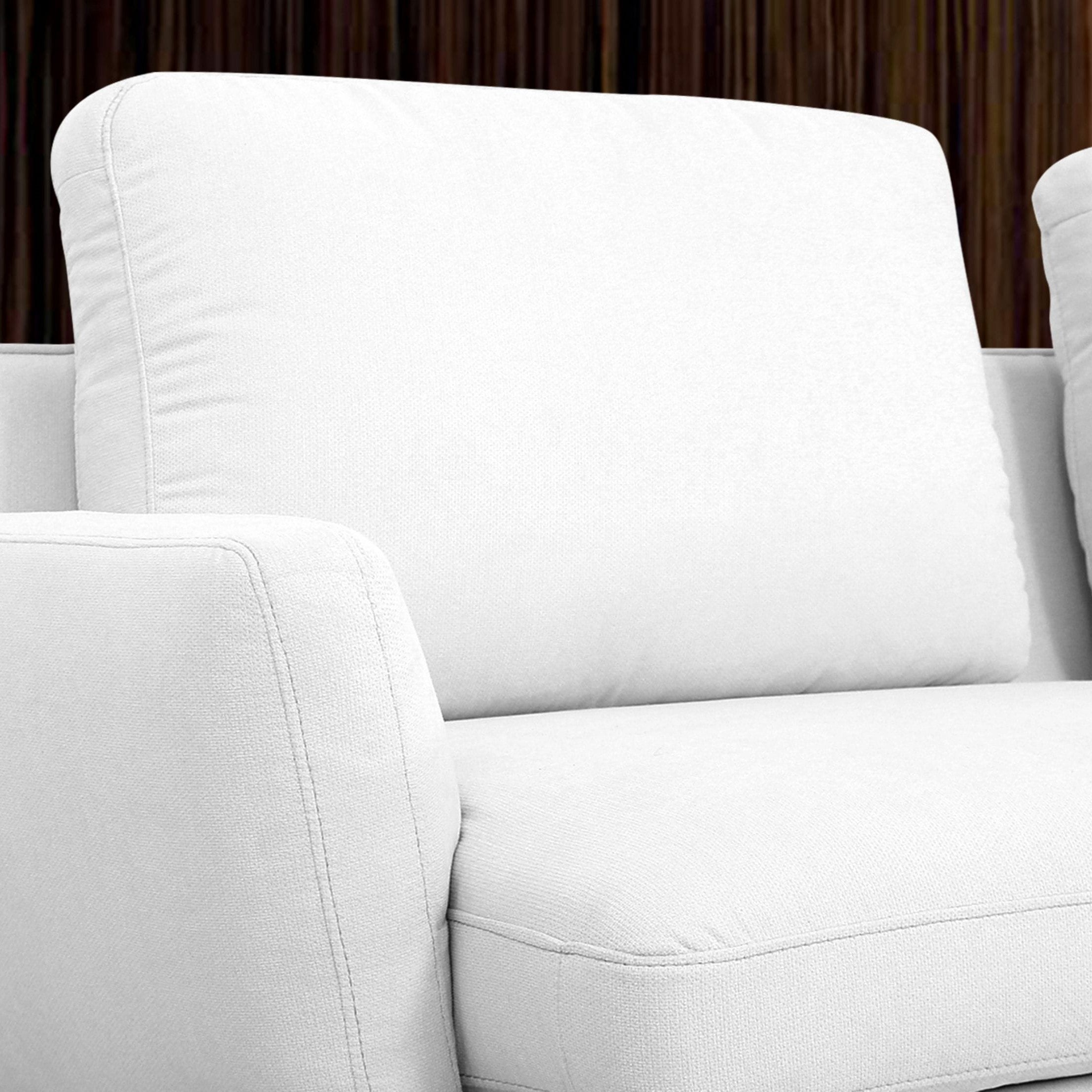 Dolly Modern - Off White Fabric Sofa