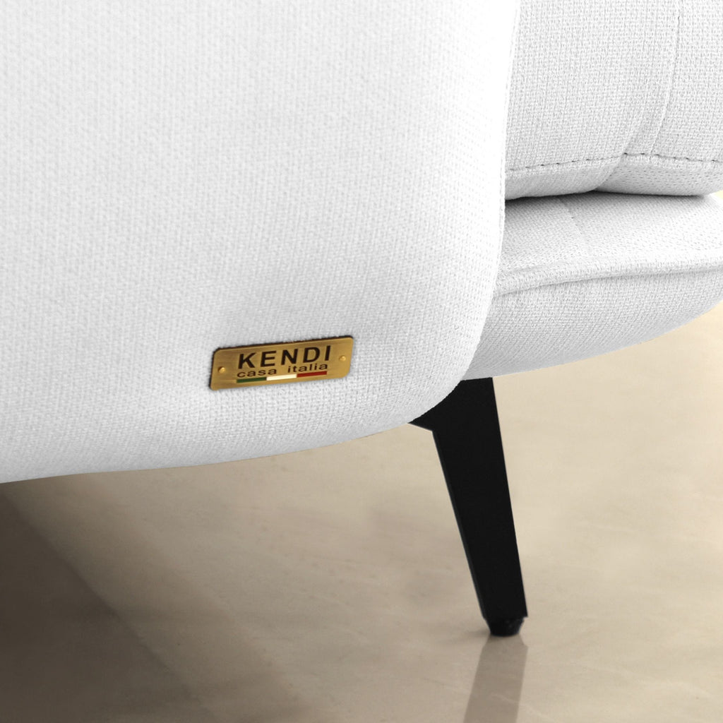 Dolly Modern - Off White Fabric Sofa