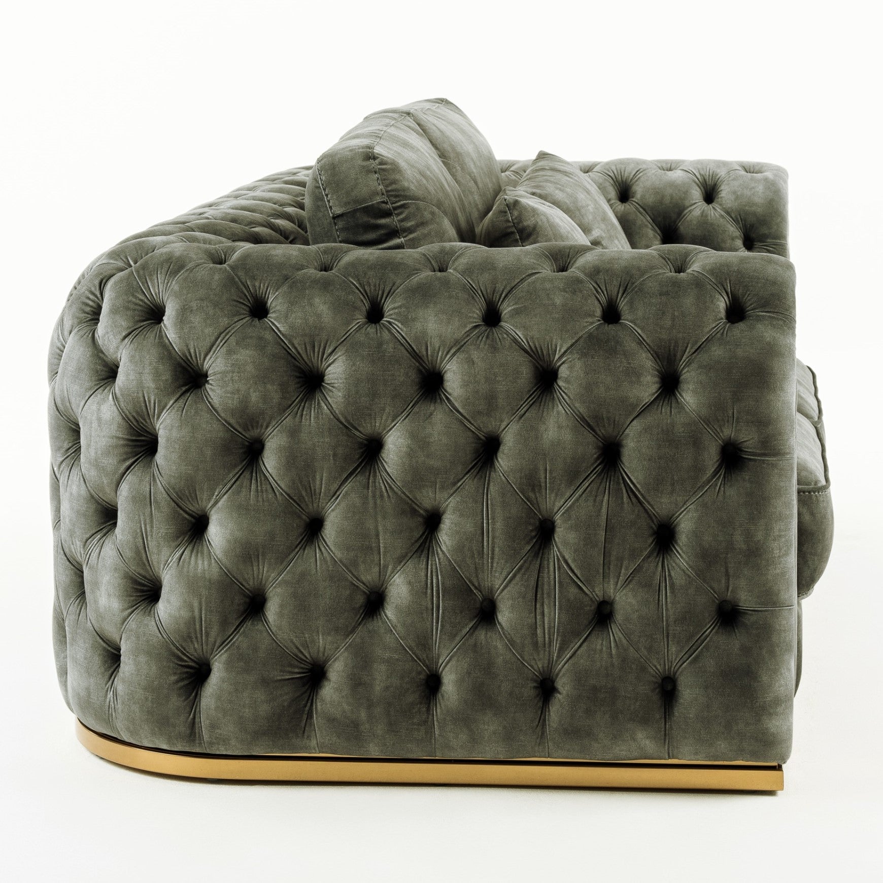 Dosie - Transitional Grey Velvet Loveseat
