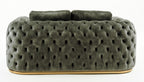 Dosie - Transitional Grey Velvet Loveseat