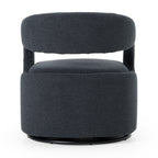 Dowsett - Modern Charcoal Fabric Swivel Accent Chair