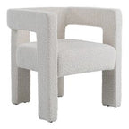Drea - Modern White Fabric Dining Chair
