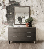 Soria Modern Grey Wash Mirror